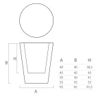 Vase décoratif rond en polyéthylène coloré fabriqué en Italie - Mengo Viadurini