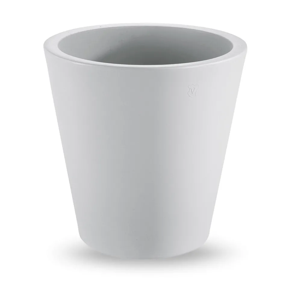 Vase décoratif rond en polyéthylène coloré fabriqué en Italie - Mengo Viadurini