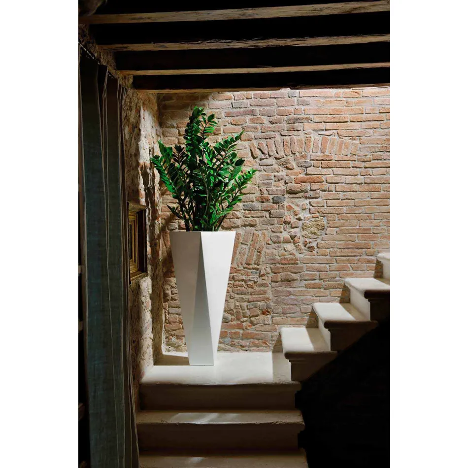 Vase décoratif carré en polyéthylène fabriqué en Italie - Bonina Viadurini