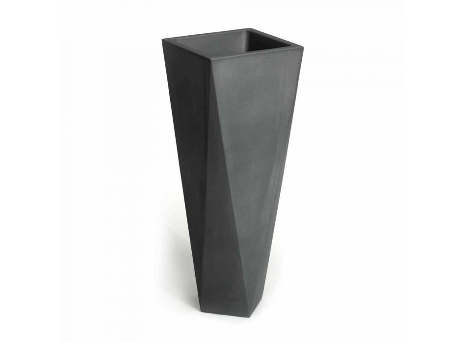 Vase décoratif carré en polyéthylène fabriqué en Italie - Bonina Viadurini