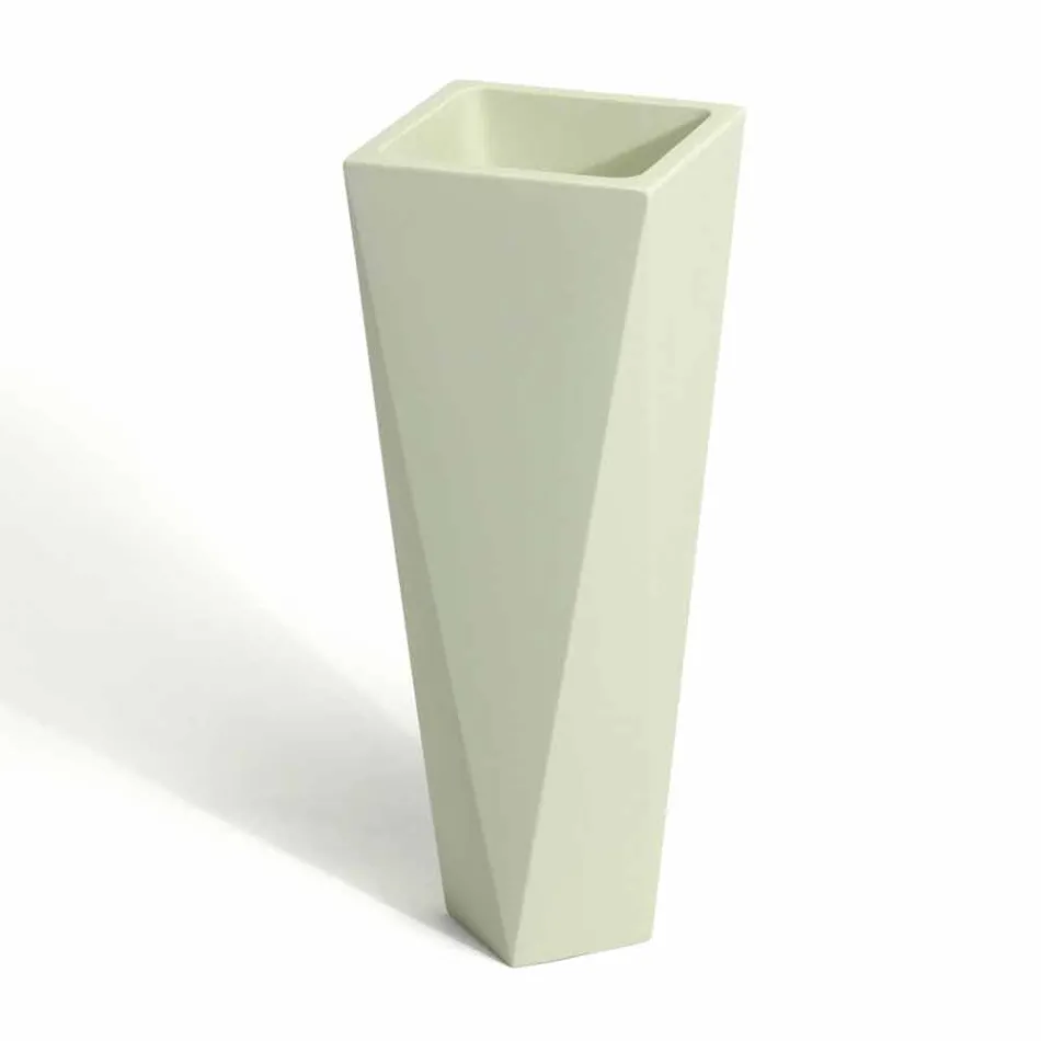 Vase décoratif carré en polyéthylène fabriqué en Italie - Bonina Viadurini