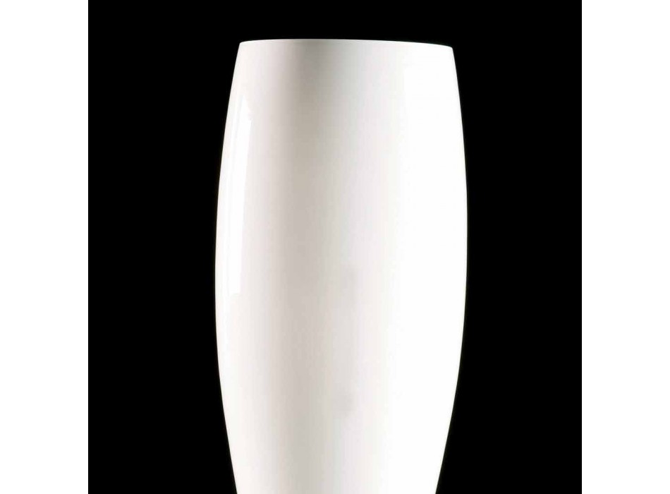 Vase Décoratif en Verre Blanc et Transparent Fabriqué à la Main en Italie - Crezia Viadurini