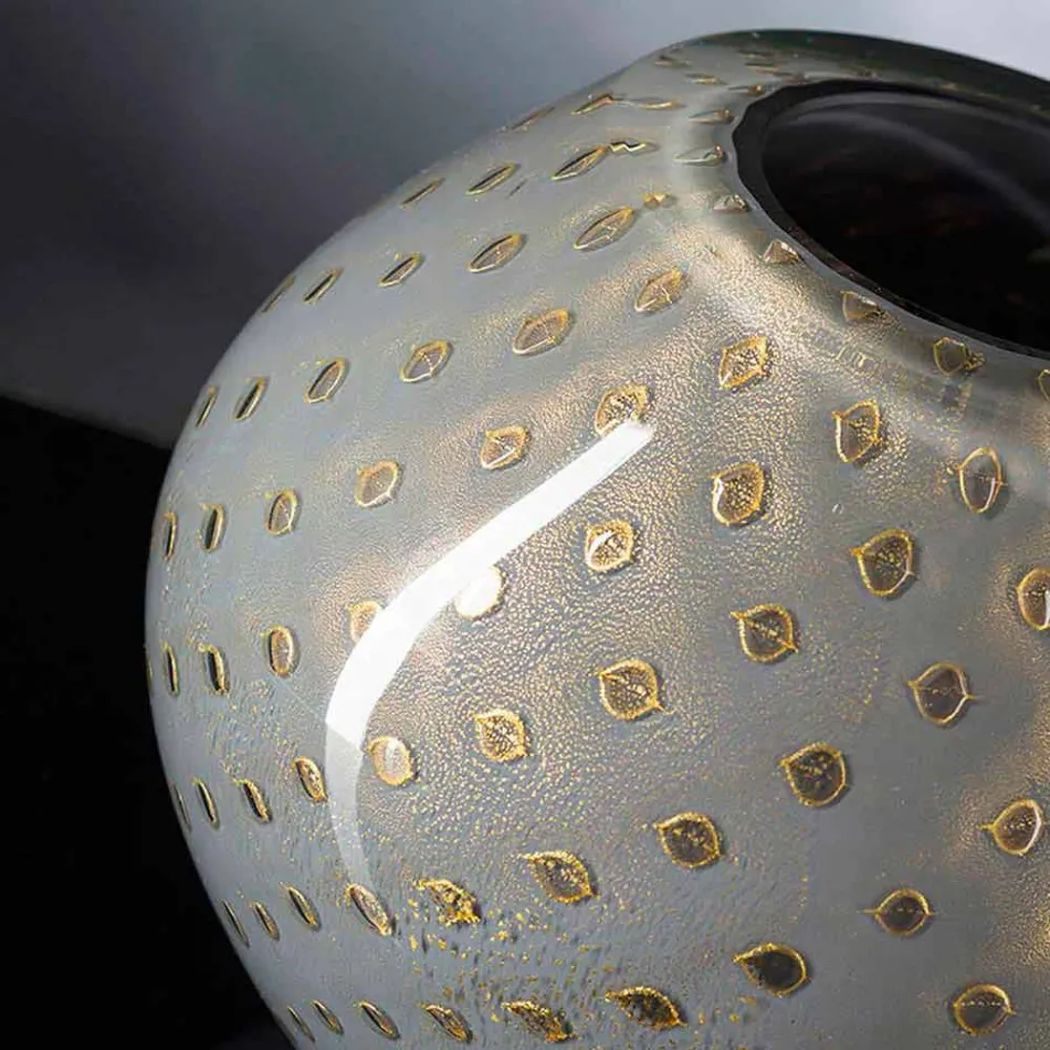 Vase Décoratif en Verre Soufflé de Murano Coloré Fabriqué en Italie - Barletta Viadurini