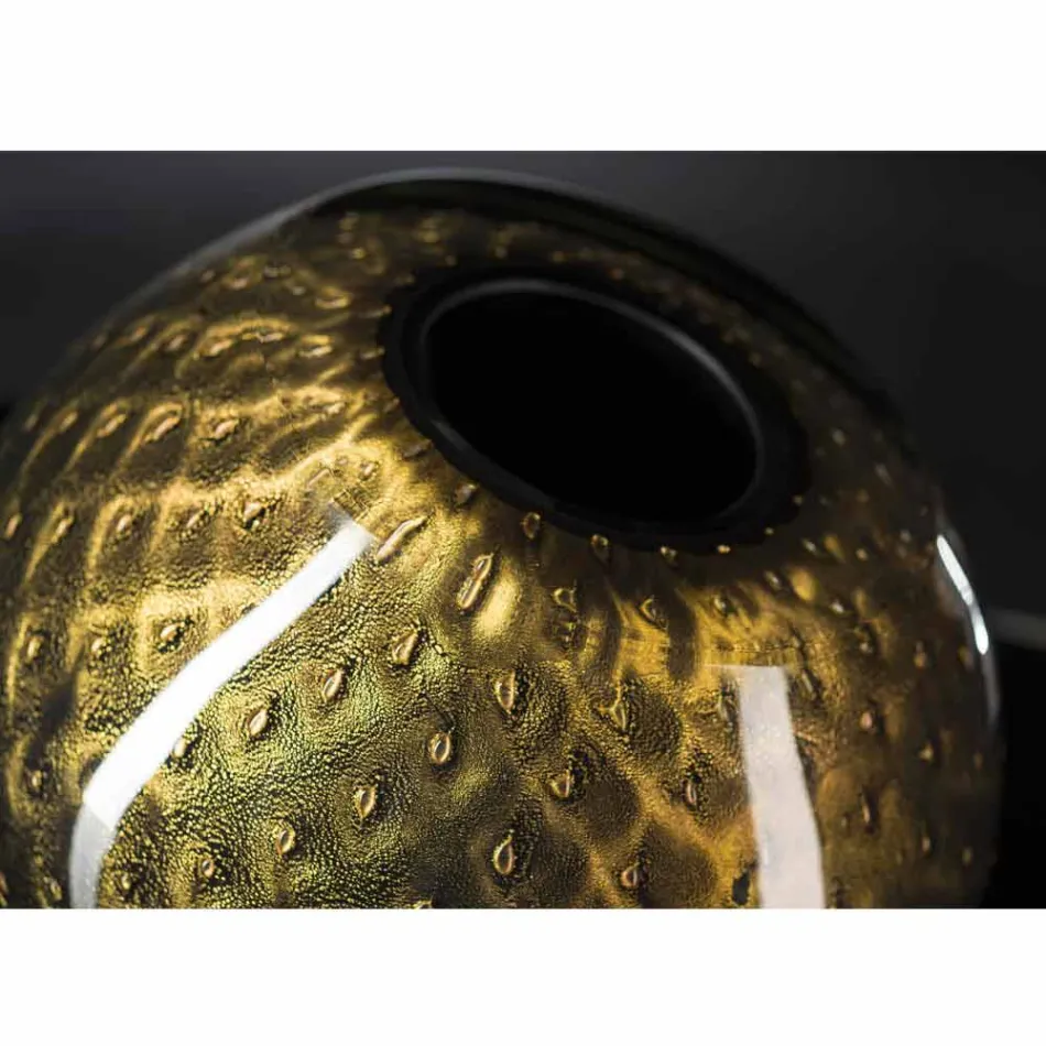 Vase Décoratif en Verre Soufflé de Murano Coloré Fabriqué en Italie - Barletta Viadurini