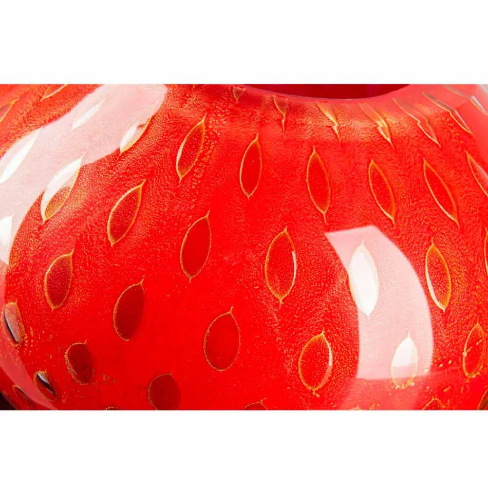 Vase Décoratif en Verre Soufflé de Murano Coloré Fabriqué en Italie - Barletta Viadurini