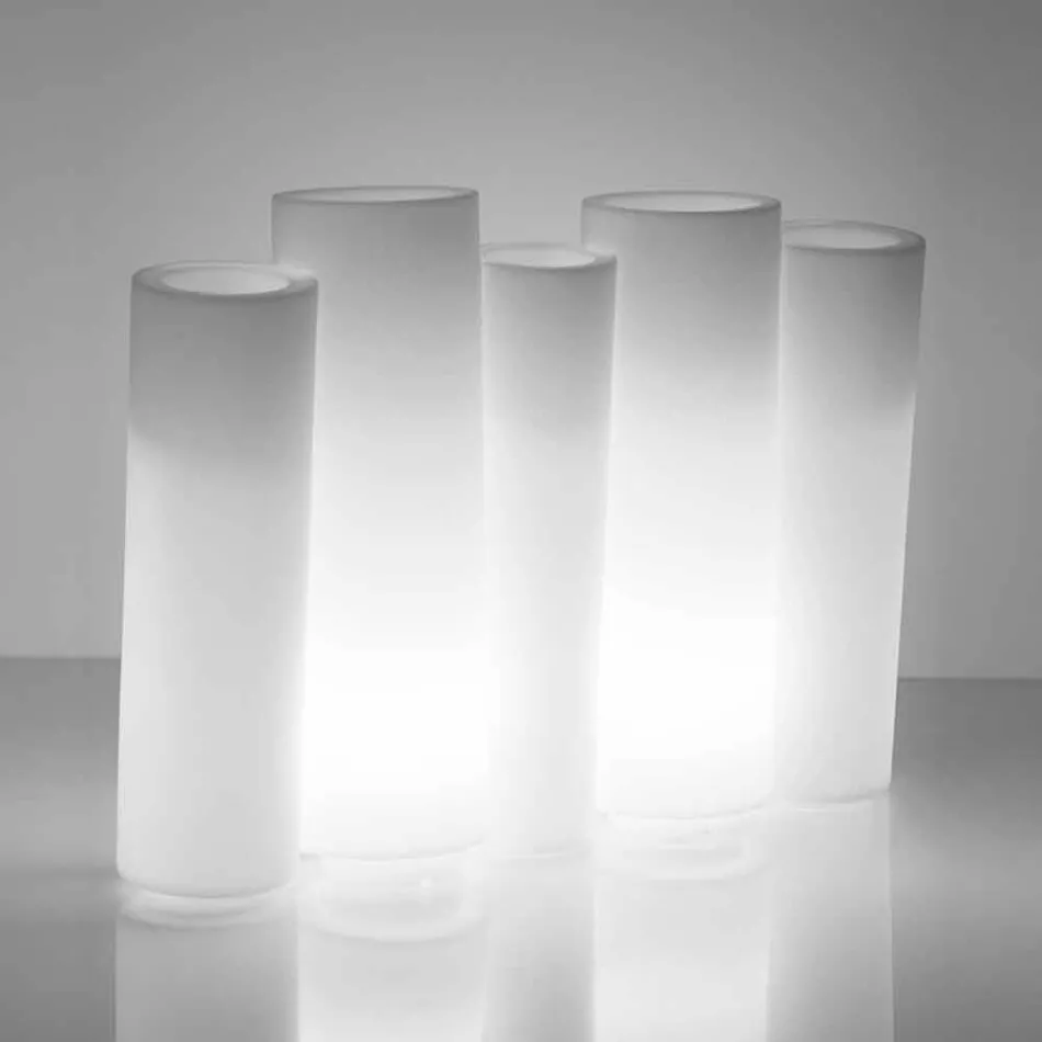 Vase décoratif brillant Slide Bamboo de conception moderne fabriqué en Italie Viadurini