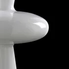 Vase Décoratif Moderne en Céramique Blanche Fabriqué à la Main en Italie - Tulipo Viadurini