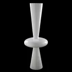 Vase Décoratif Moderne en Céramique Blanche Fabriqué à la Main en Italie - Tulipo Viadurini