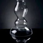 Vase Décoratif Moderne en Verre Blanc et Transparent Fabriqué en Italie - Vulcano Viadurini