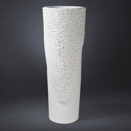 Vase décoratif d'intérieur en céramique fait à la main en Italie - Calisto Viadurini