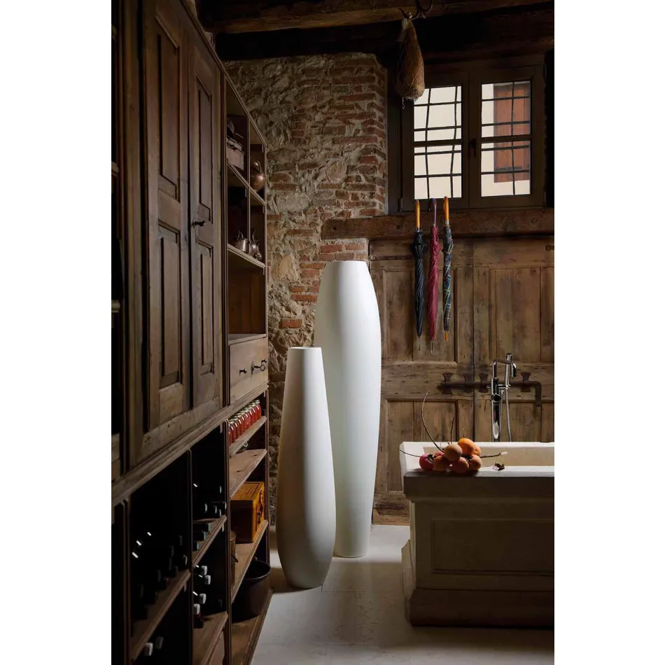 Vase décoratif réversible en polyéthylène de design Made in Italy - Nadai Viadurini