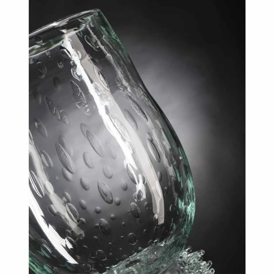Vase d'intérieur élégant en verre de Murano soufflé fabriqué en Italie - Copernicus Viadurini