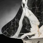 Vase d'intérieur élégant en marbre blanc et noir fabriqué en Italie - Original Viadurini