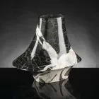 Vase d'intérieur élégant en marbre blanc et noir fabriqué en Italie - Original Viadurini