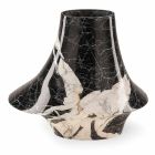 Vase d'intérieur élégant en marbre blanc et noir fabriqué en Italie - Original Viadurini