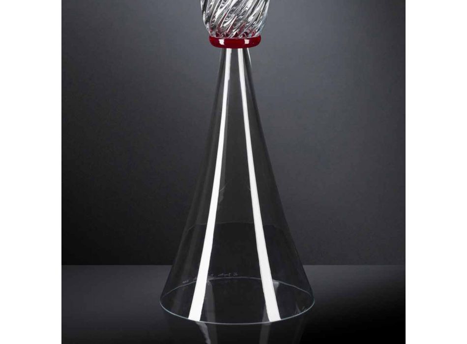 Vase d'intérieur élégant en verre de Murano soufflé fabriqué en Italie - Inverso Viadurini