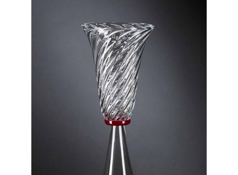 Vase d'intérieur élégant en verre de Murano soufflé fabriqué en Italie - Inverso Viadurini