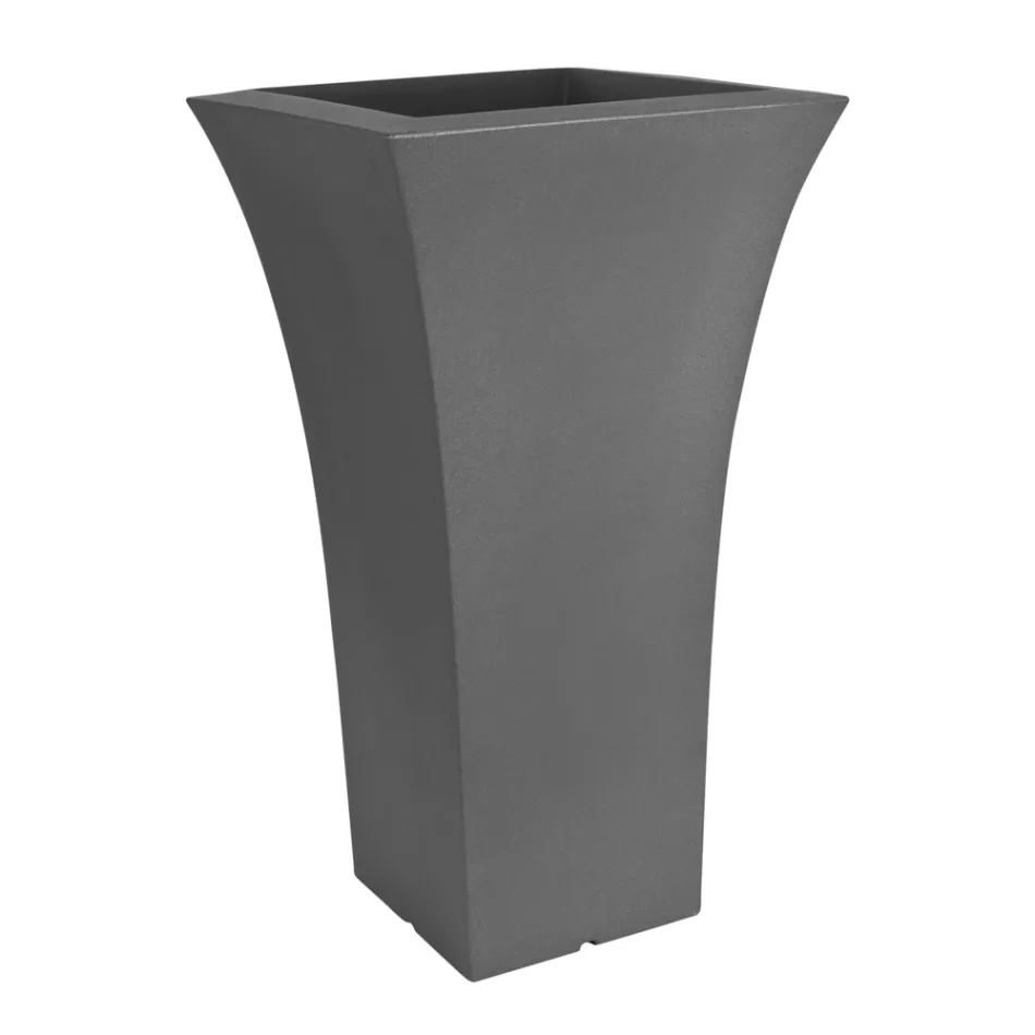 Pot de fleurs de jardin en polyéthylène coloré fabriqué en Italie - Tremont Viadurini