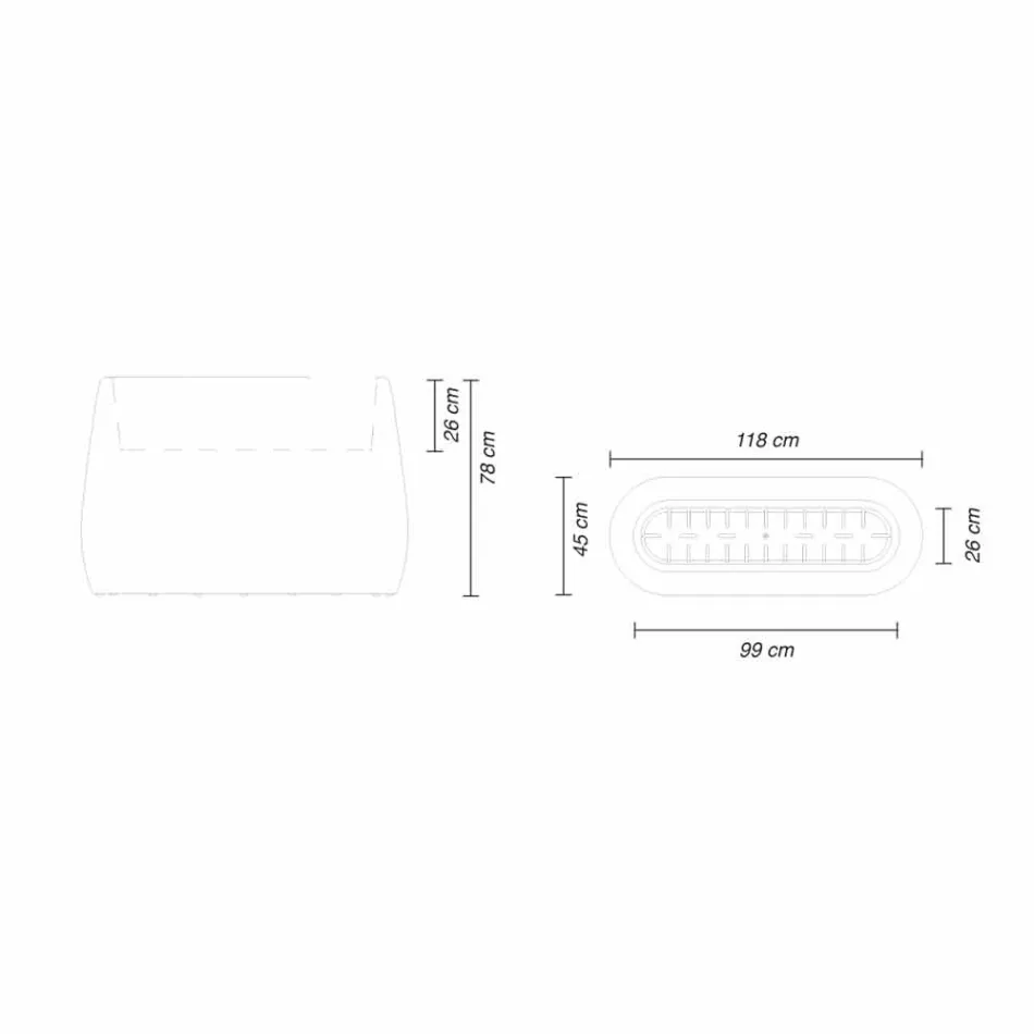 Jardinière Vase en Plastique Lumineux, Design en 3 Tailles - Pandora par Myyour Viadurini