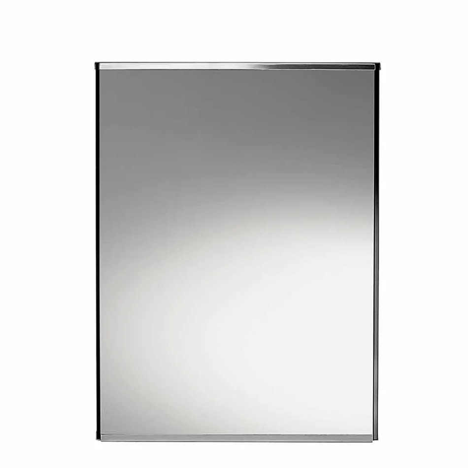 Vase miroir géométrique autoportant et structure en bois et acier - Ghenna Viadurini