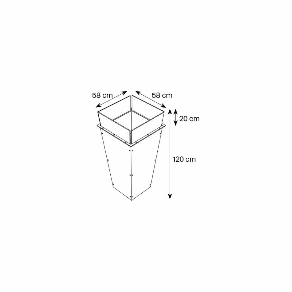 Vase Autoportant en Verre et Panneaux Interchangeables 3 Dimensions - Ghenna Viadurini