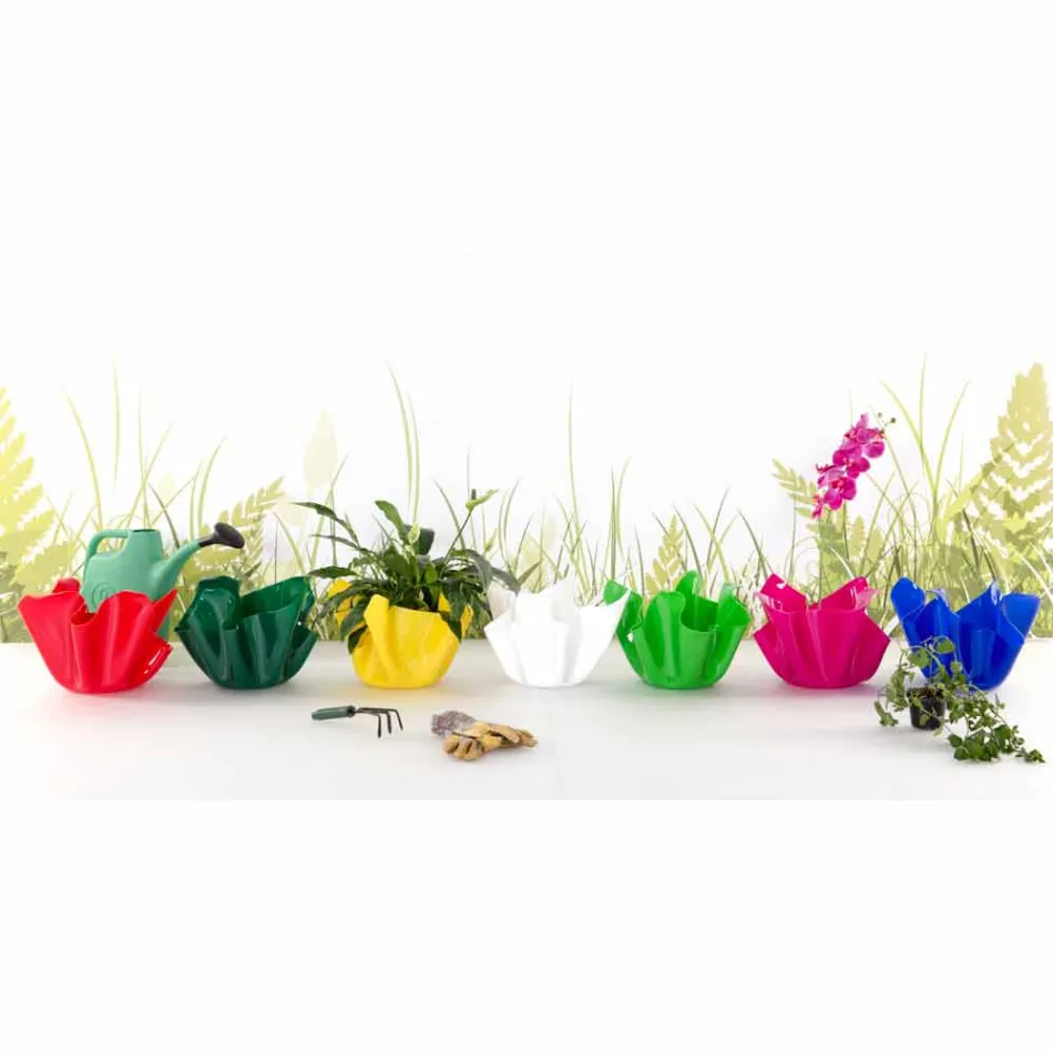 Vase fuchsia Design intérieur / extérieur dappreggiato Pina, fabriqué en Italie Viadurini