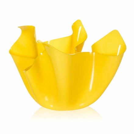 vase jaune conception intérieur / extérieur dappreggiato Pina, fabriqué en Italie Viadurini