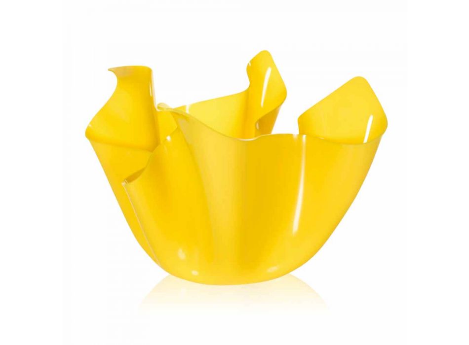 vase jaune conception intérieur / extérieur dappreggiato Pina, fabriqué en Italie Viadurini