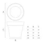Grand Vase d'Extérieur en Polyéthylène 4 Tailles Fabriqué en Italie - Emporium Viadurini
