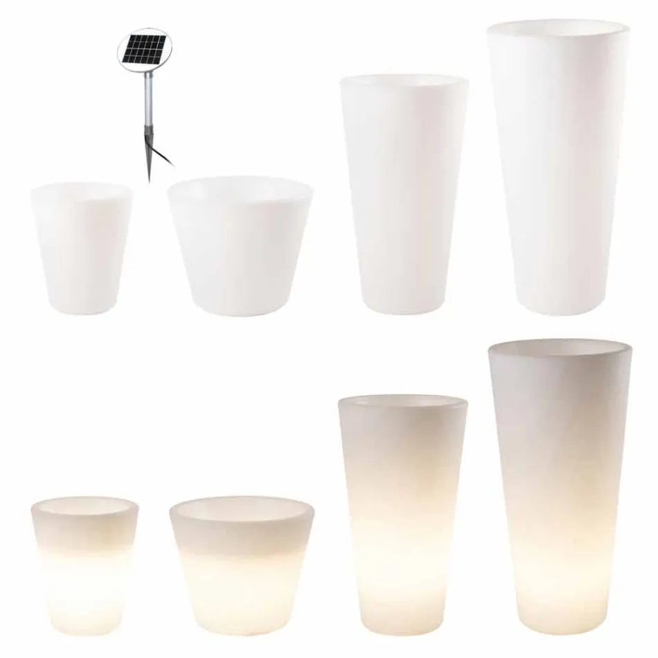 Pot lumineux LED multicolore ou solaire pour jardin ou salon - Vasostar Viadurini