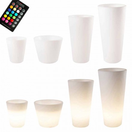 Pot lumineux LED multicolore ou solaire pour jardin ou salon - Vasostar Viadurini