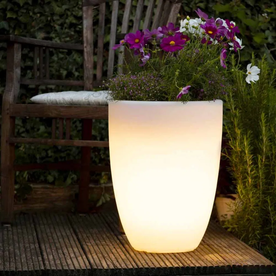 Vase Illuminé Extérieur Et Intérieur Design Moderne En Plastique Coloré - Svasostar Viadurini