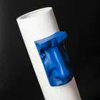 Vase en céramique blanche avec insert coloré fait à la main en Italie - Monte Viadurini