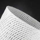 Vase en céramique fait main avec trame tissée fabriqué en Italie - Napoléon Viadurini