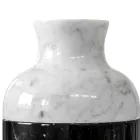 Vase en Marbre Blanc de Carrare et Noir Marquinia Luxury Design - Calar Viadurini