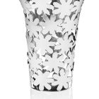 Vase en Verre et Métal Argenté à Décor Fleuri de Luxe - Terraceo Viadurini