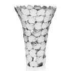 Vase en Verre et Métal Argenté à Décoration Géométrique de Luxe - Chirico Viadurini