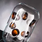 Vase en verre soufflé de Murano avec détails colorés fabriqué en Italie - Trapani Viadurini