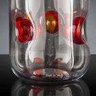 Vase en verre soufflé de Murano avec détails colorés fabriqué en Italie - Trapani Viadurini