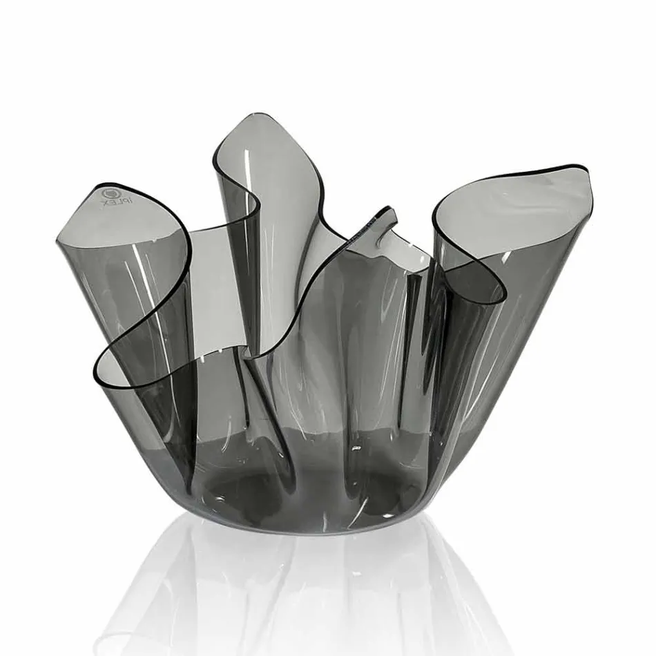 Vase fumé drapé interne / externe Pina, un design moderne Viadurini