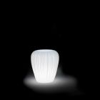 Vase d'extérieur lumineux au design moderne en polyéthylène, 2 pièces - Skin par Myyour Viadurini