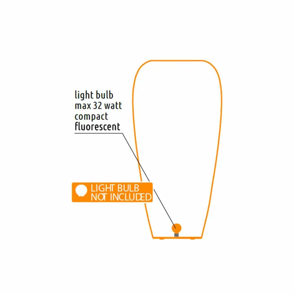 Vase d'extérieur lumineux en polyéthylène au design moderne - Skin par Myyour Viadurini