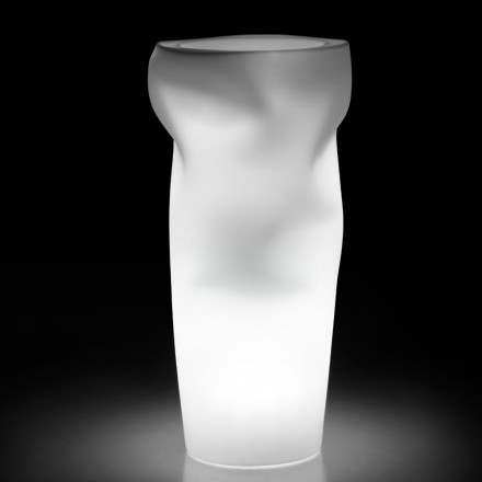 Vase d'extérieur lumineux en polyéthylène opaque fabriqué en Italie - Fier Viadurini