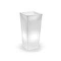 Grand vase d'intérieur en polyéthylène blanc fabriqué en Italie - Devid