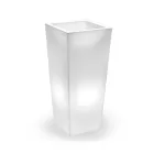 Grand vase lumineux d'intérieur en polyéthylène nacré, fabriqué en Italie - Devid Viadurini