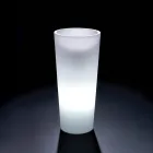 Grand vase lumineux d'intérieur en polyéthylène nacré, fabriqué en Italie - Devid Viadurini