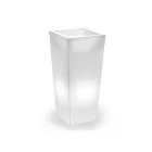 Grand vase lumineux d'intérieur en polyéthylène nacré, fabriqué en Italie - Devid Viadurini