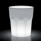 Vase lumineux décoratif en polyéthylène avec lumière LED fabriqué en Italie - Pucca Viadurini