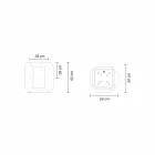 Vase lumineux en plastique pour extérieur ou intérieur, 3 dimensions - Gem by Myyour Viadurini