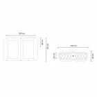 Vase lumineux en plastique pour extérieur ou intérieur, 3 dimensions - Gem by Myyour Viadurini